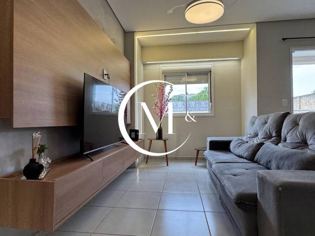 AP10015 - Sala estarjantar com cozinha integrada e sacada